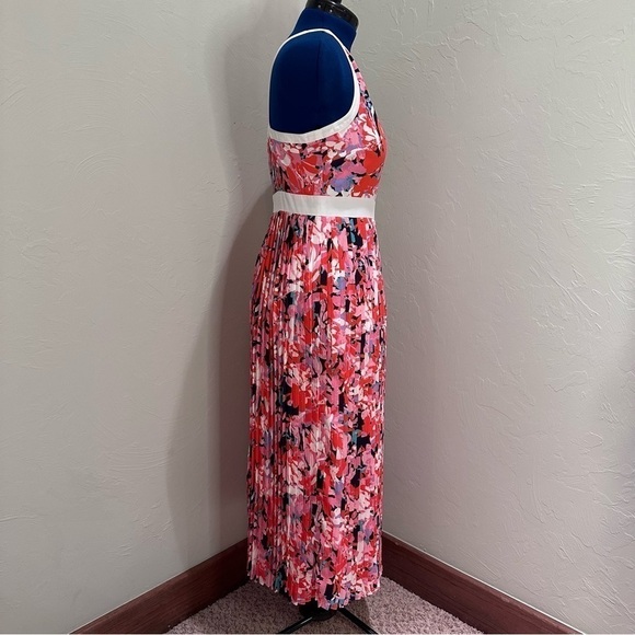 Katherine Kelly Pink Sleeveless Pleated Dress Size 10 - Picture 2 of 9